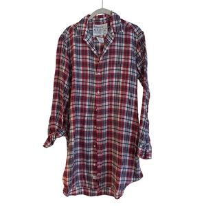 Frank & Eileen Classic Linen Plaid Shirt Dress